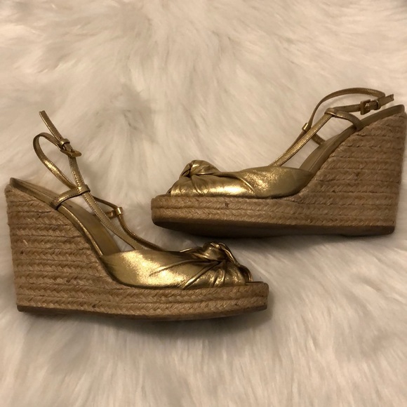 Prada Gold Rope Wedges - Picture 2 of 4